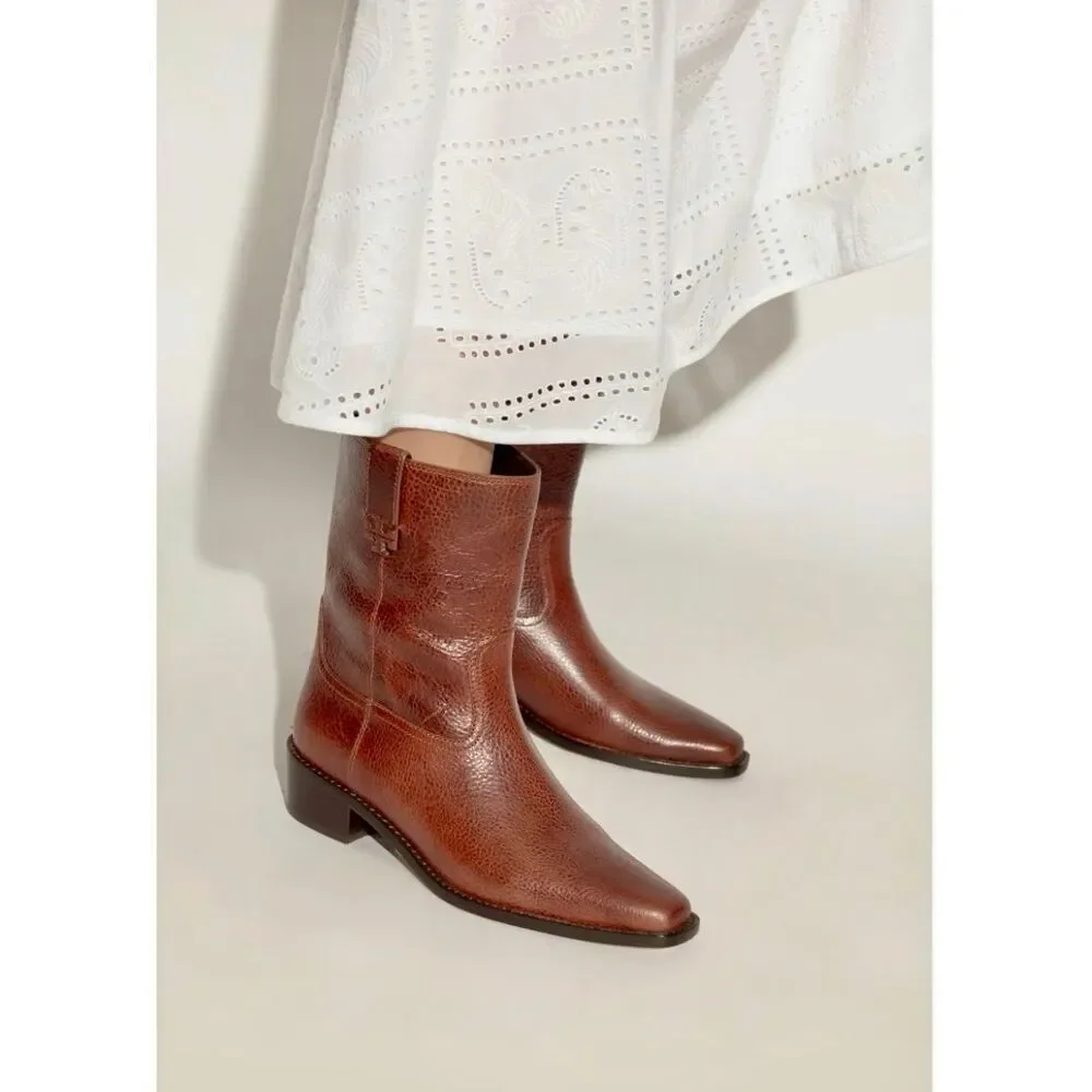 Tory Burch City Western Brown Boots Women’s Size 8